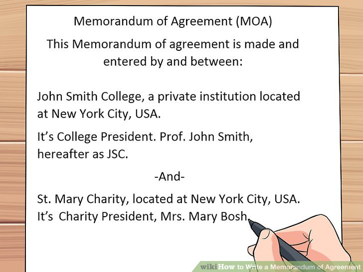 template for memorandum of agreement memorandum of agreement 
