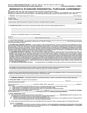Minnesota Purchase Agreement Fill Online, Printable, Fillable 