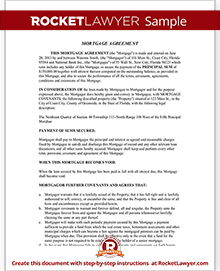 Mortgage Agreement Template Mortgage Lien Form (with Sample)