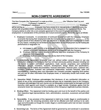 illinois non compete agreement template non compete agreement 