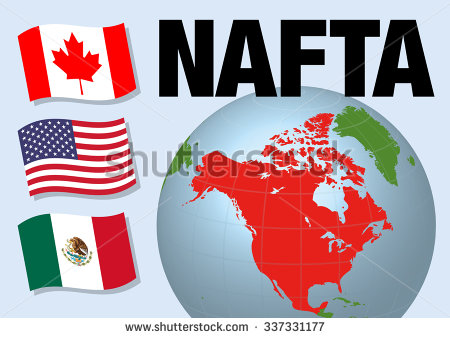NAFTA North American Free Trade Agreement Stock Vector (2018 