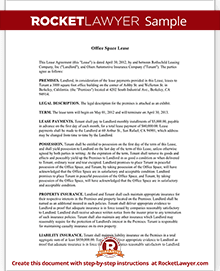 Office Space Lease (Form With Sample)