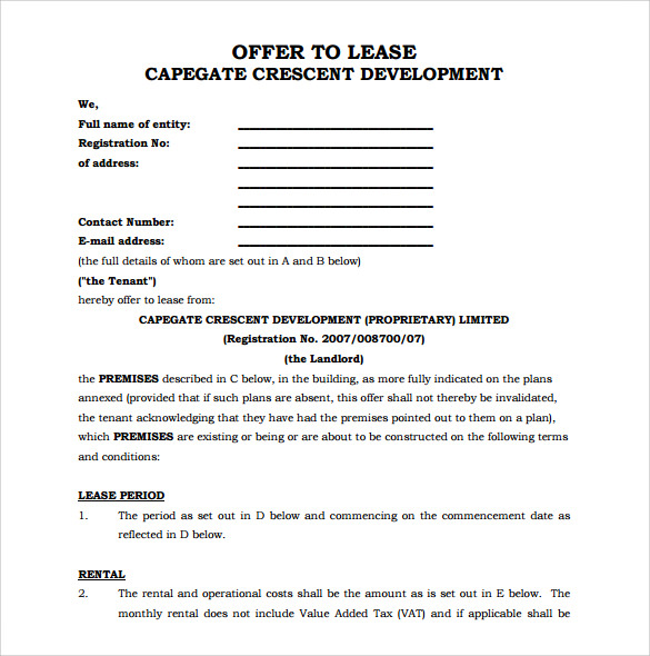 10+ Office Lease Agreement Templates | Sample Templates