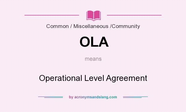 ola operational level agreement template ola operational level 