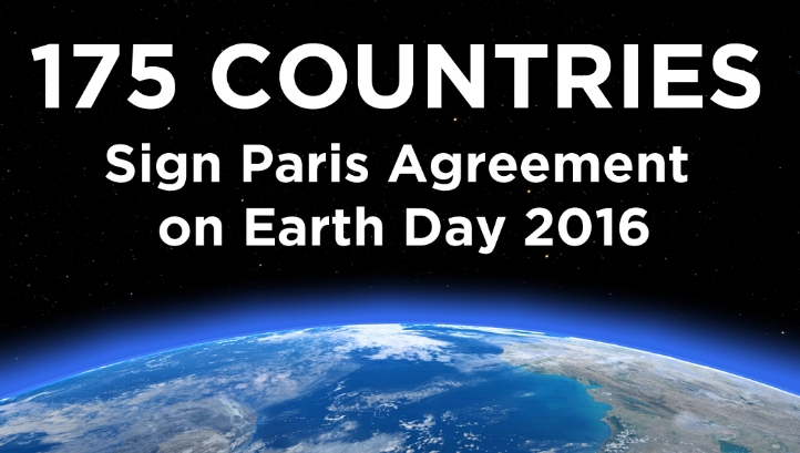 175 countries sign Paris climate agreement on Earth Day