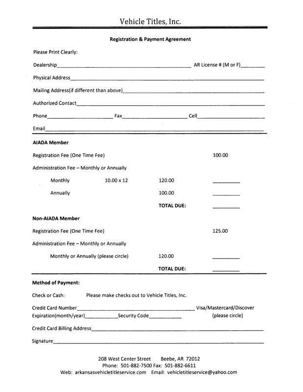 Installment Agreement Template. Vehicle Payment Contract Template 