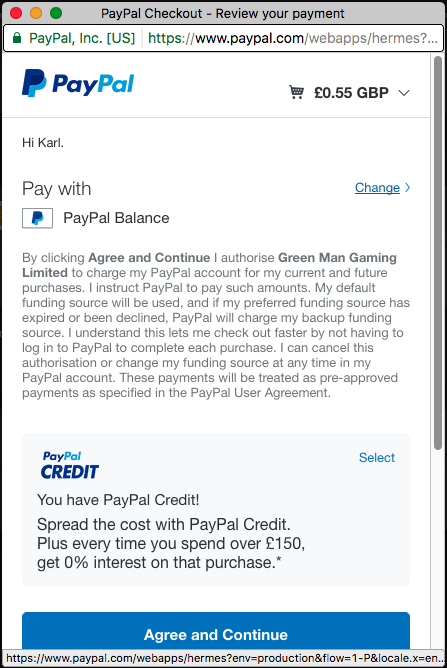 New] Paypal Billing Agreements – Green Man Gaming