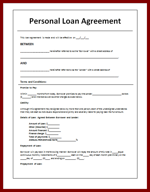 example of loan agreement between friends Joli.vibramusic.co