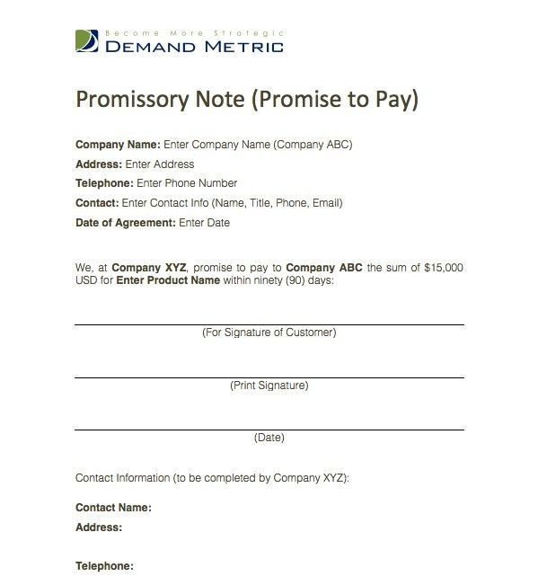 Promise To Pay Agreement Template Promise To Pay Agreement Promise 
