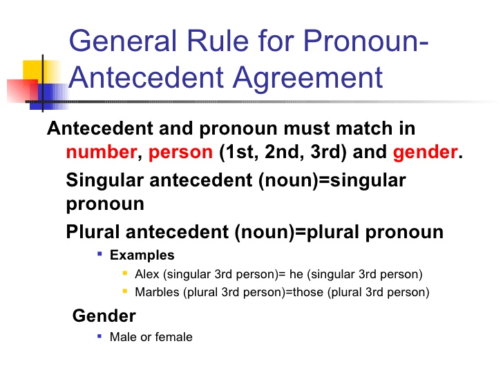 Pronoun antecedent agreement Term paper Service