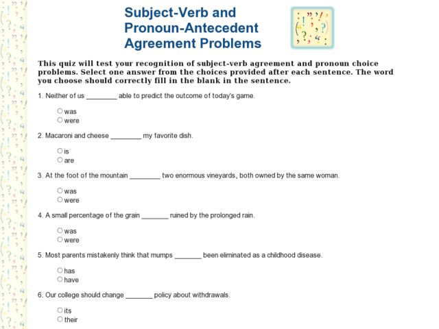 Free: 10 sentences with multiple choice answers; great for a quiz 