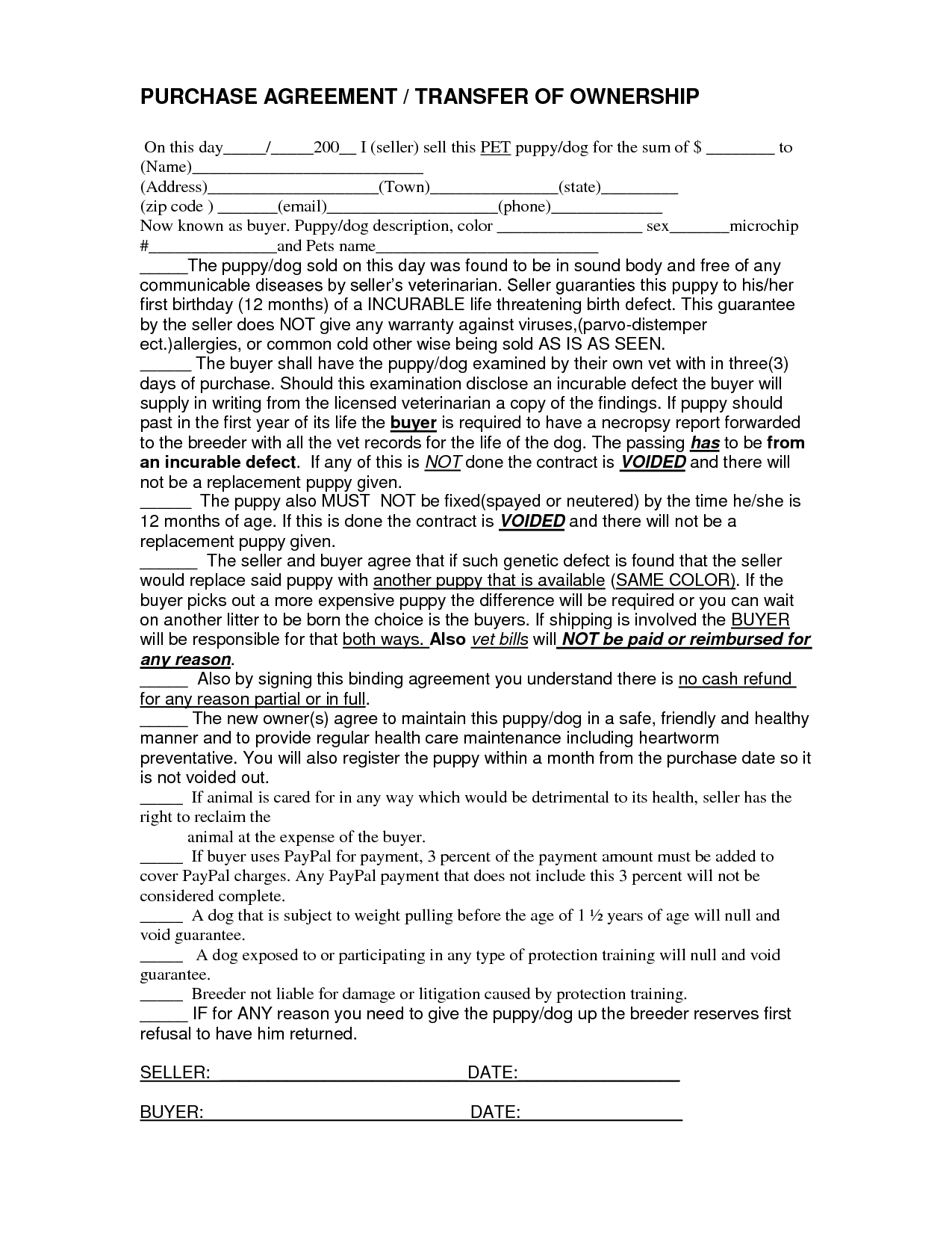 sales agreement template free agreement to purchase real 