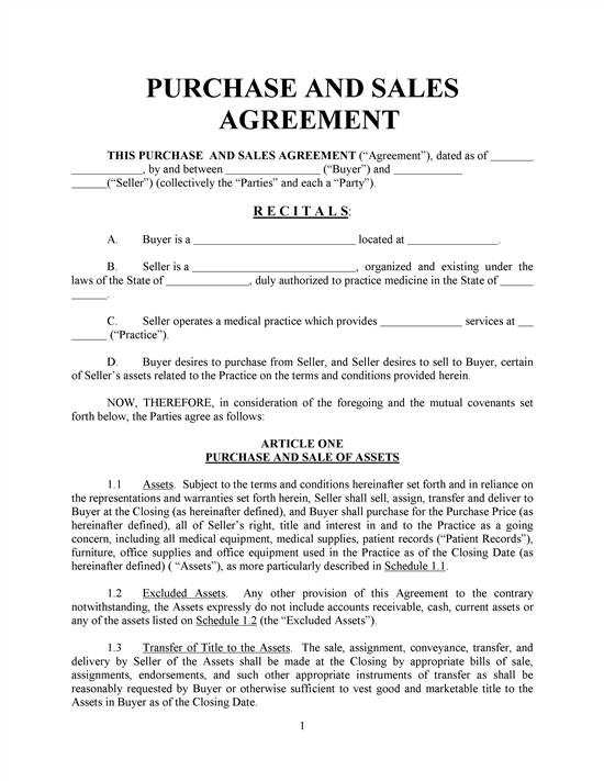 sales and purchase agreement template free free printable sale 