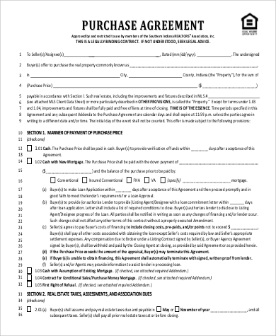 6+ Home Purchase Agreement Samples | Sample Templates