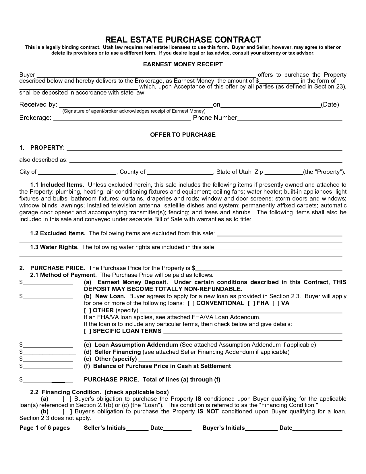 Inspirational Real Estate Purchase Agreement Template 