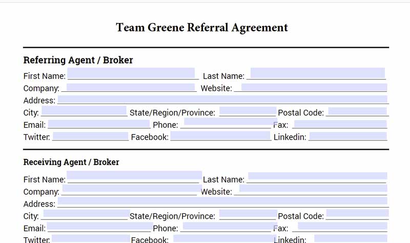 Real Estate Referral Agreement Fill Online, Printable, Fillable 
