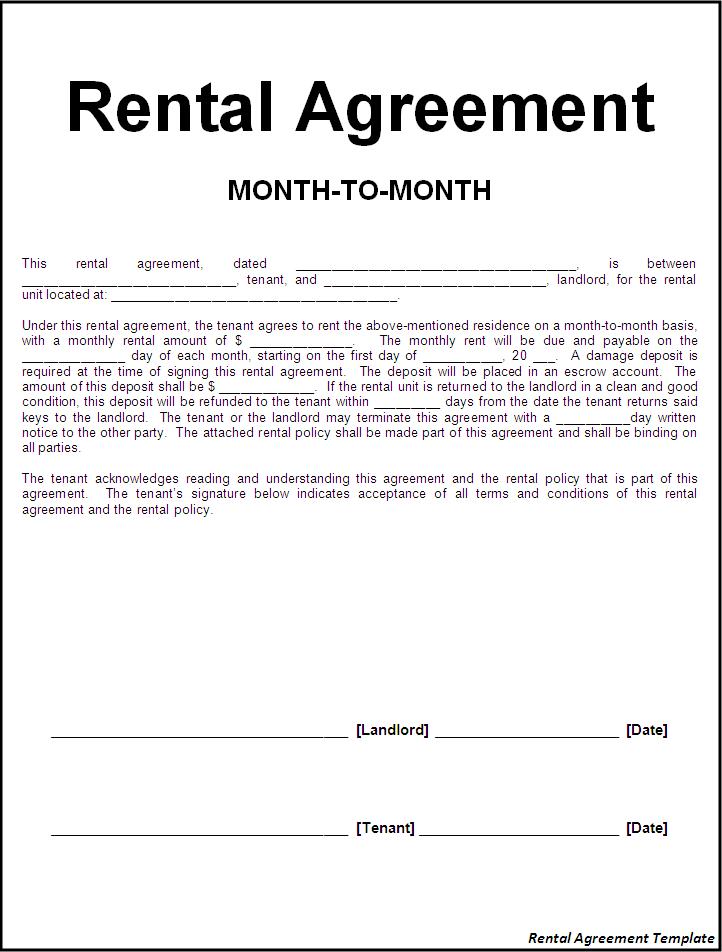 rent agreement template rent agreement template sample rental 