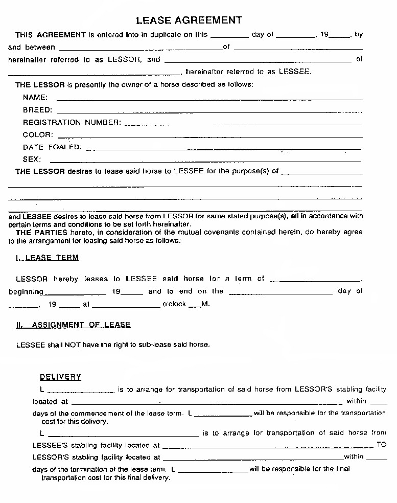 rental agreement contract template lease agreement contract 