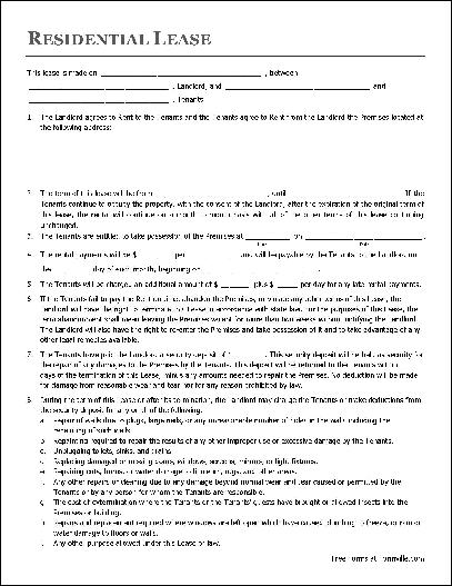 free residential lease agreement template pdf free lease 