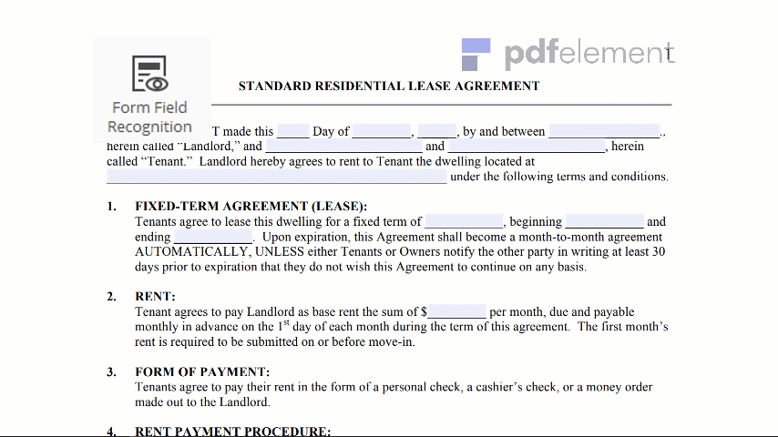 Residential Lease Agreement Template: Free Download, Edit, Fill 