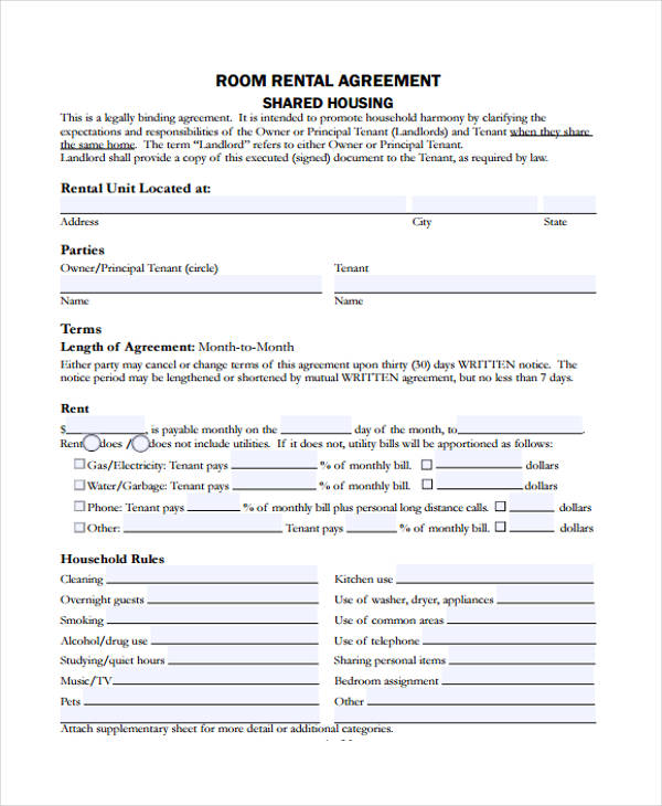21 Sample Rental Agreement Forms