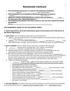 How to Make Your Own College Roommate Agreement | Pinterest 