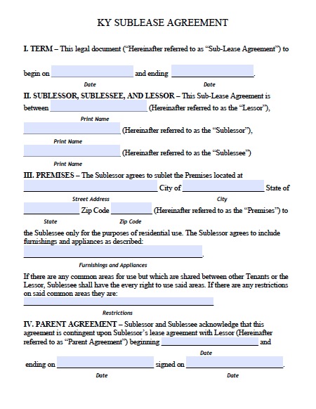 roommate agreement template word free kentucky subleaseroommate 