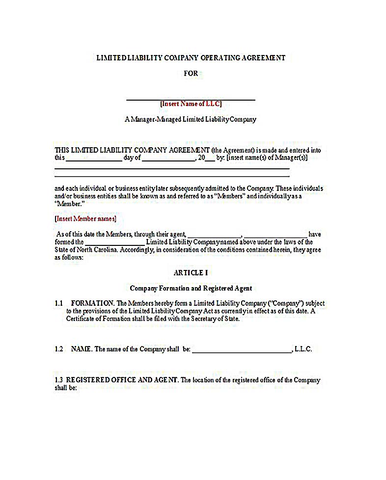 23+ LLC Operating Agreement Template