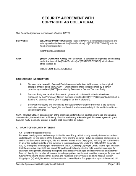 security agreement template security agreement template security 