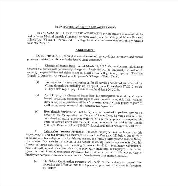 separation agreement template 13 separation agreement templates 