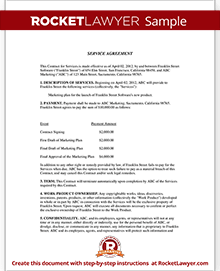 Service Agreement Contract Template (with Sample)