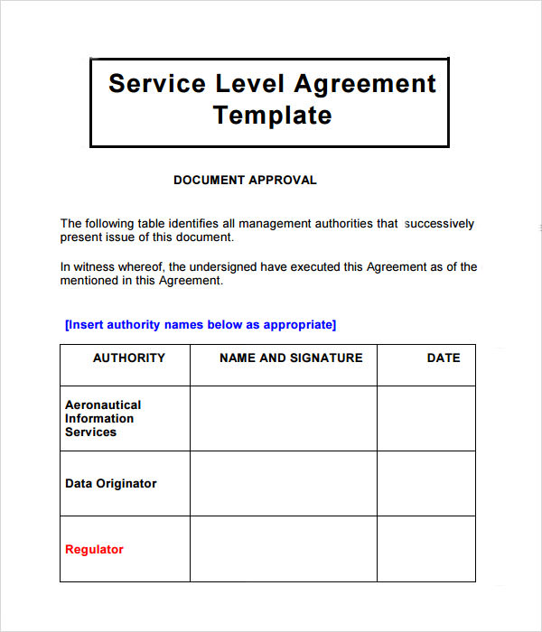 free service level agreement template example service level 