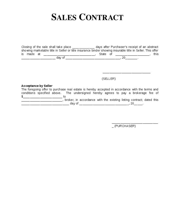 40 Basic Simple Sales Agreement Ro V52040 | Edujunction