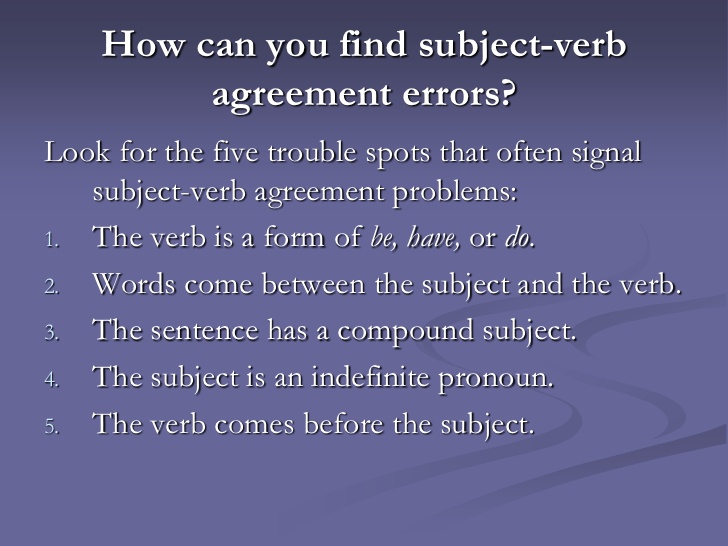Common Subject Verb Agreement Errors ppt video online download