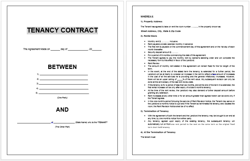 landlord tenant agreement template landlord agreement template 