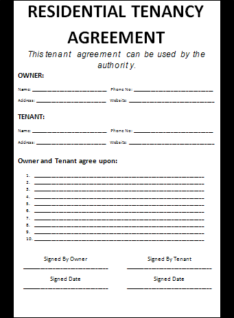 how to write a tenancy agreement template landlord agreement 