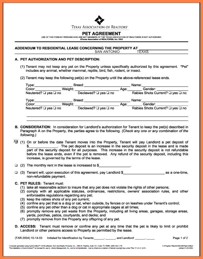9+ texas association of realtors lease agreement | Purchase 