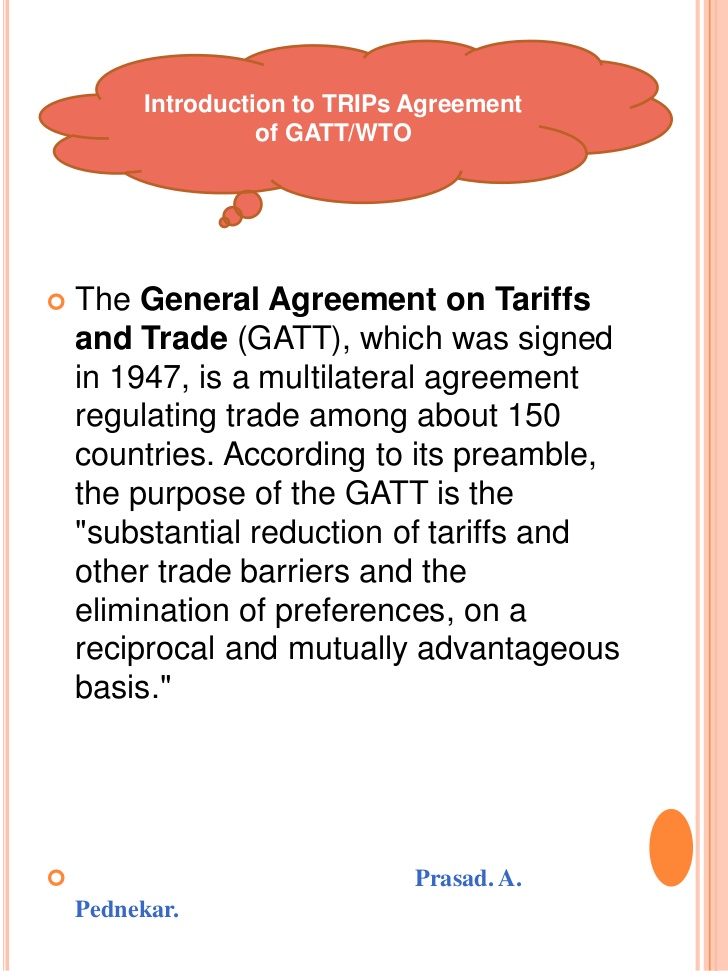 What is TRIPS AGREEMENT? What does TRIPS AGREEMENT mean? TRIPS 