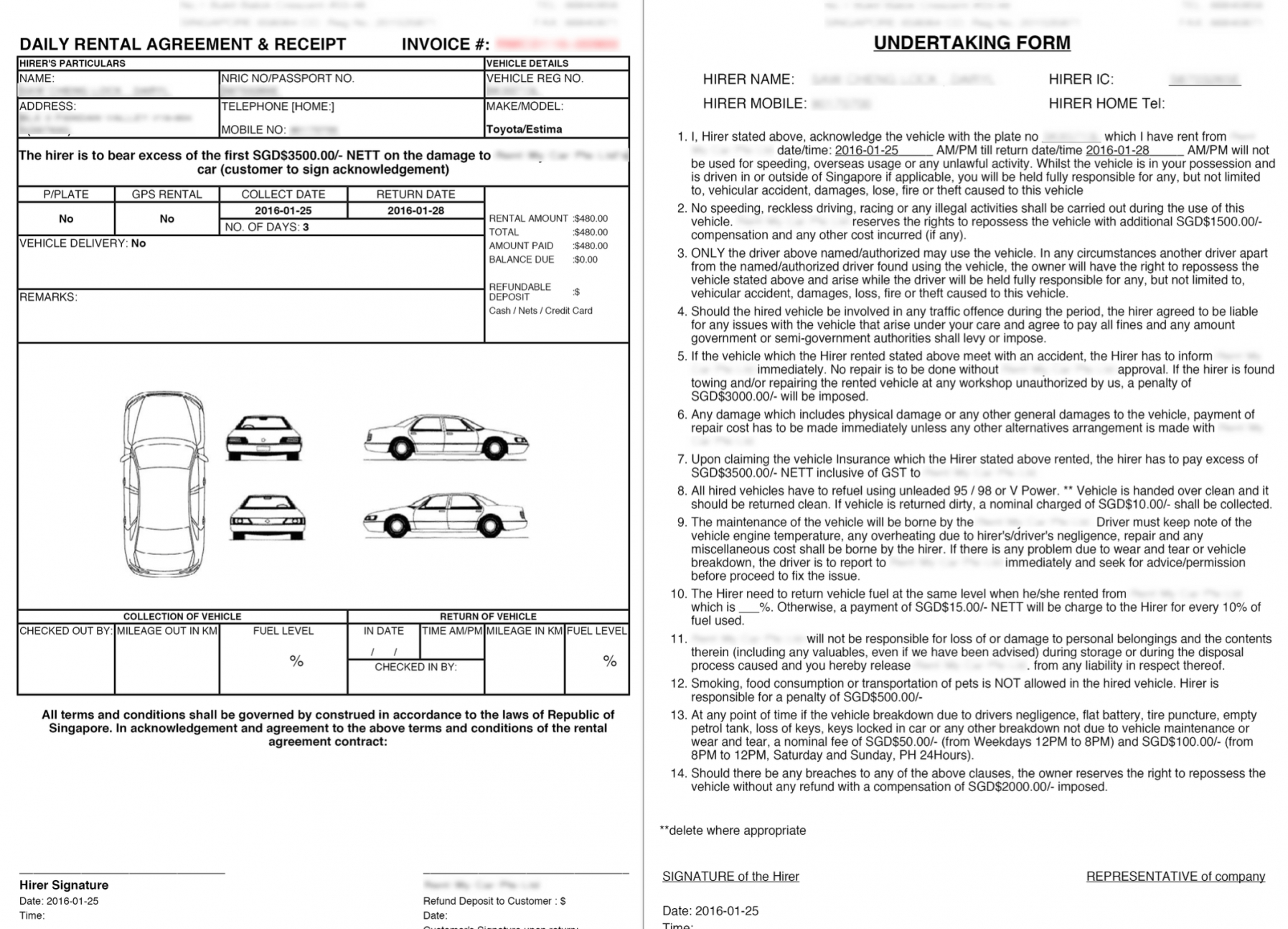 Car Rental Contract – Europe.tripsleep.co Vehicle Rental Agreement 