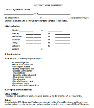 Work Agreement Template 10+ Free Word, PDF Documents Download 