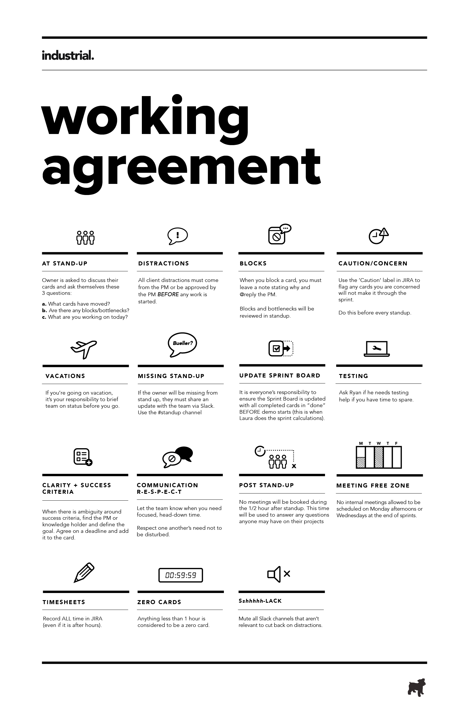 Team Working Agreement Google Sheets