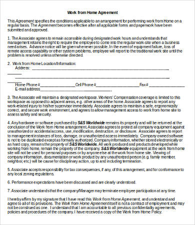 working agreement template work agreement template 9 free word pdf 