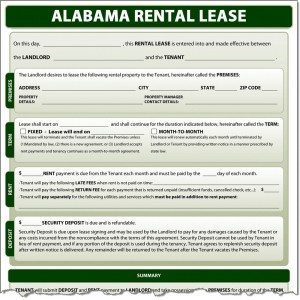 Alabama Rental Lease