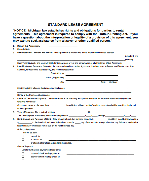 8+ Apartment Lease Agreement Samples, Examples, Templates | Sample 