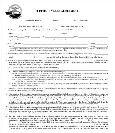 boat purchase agreement template boat purchase agreement template 