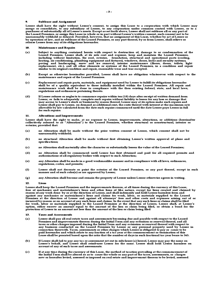 Commercial Lease Agreement New York Free Download