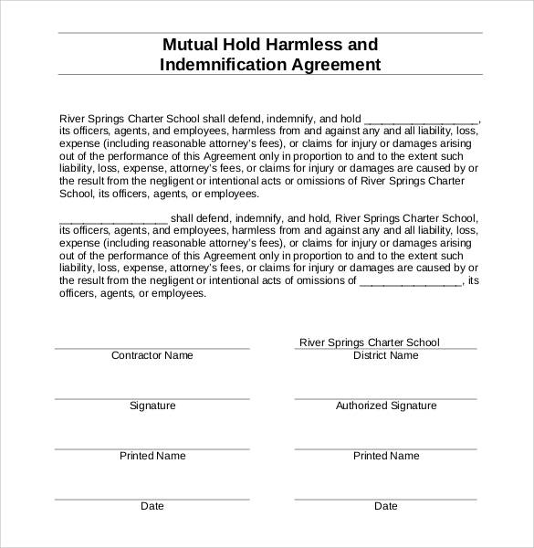 40+ Hold Harmless Agreement Templates (Free) Template Lab