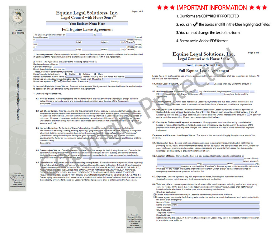 Horse Template Printable | Free Basic Lease Agreement | Country 