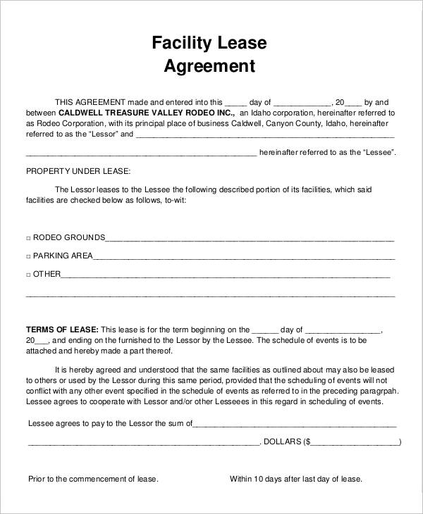facilities rental agreement template facilities rental agreement 