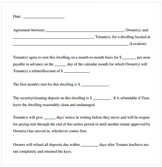 simple lease agreement template word rental agreement template 
